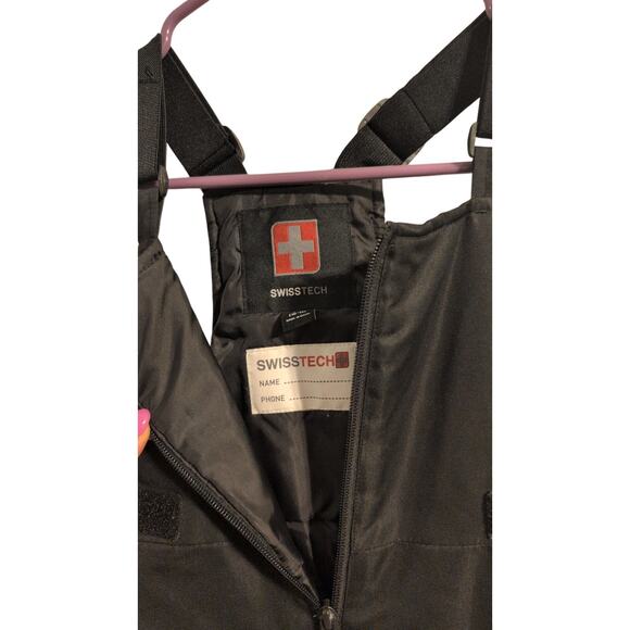 SwissTech Kids Snow Suit Overalls – Black - Picture 2 of 4